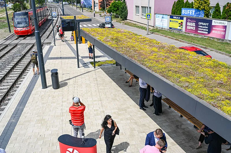 Straßenbahnunterstand an der Vajnorská radiála 61