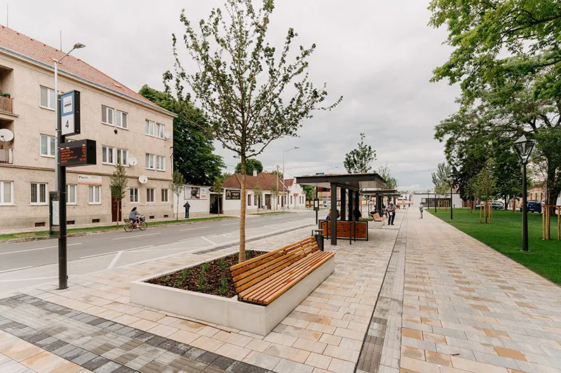 Stadtinfrastruktur des Projekts Zelený kríček in Trnava 70