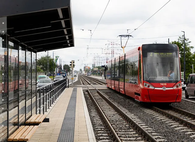 Straßenbahnunterstand an der Vajnorská radiála 58